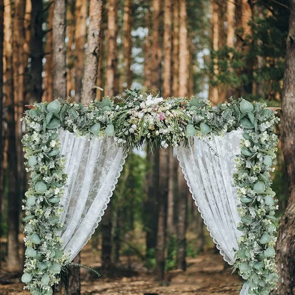 175cm Fake Eucalyptus Rattan Artificial Plants Vine Green Garland Leaf Silk Ivy Wall Hanging Garland Wedding Party Decoration - Image 2