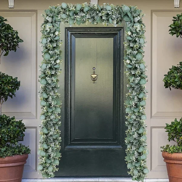 175cm Fake Eucalyptus Rattan Artificial Plants Vine Green Garland Leaf Silk Ivy Wall Hanging Garland Wedding Party Decoration - Image 5