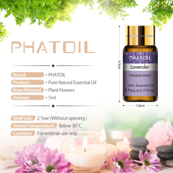Pure Essential Oils 15pcs Gift Set Natural Plant Aroma Essential Oil Diffuser Eucalyptus Vanilla Mint Lavender Rose Tea Tree Oil - Image 3