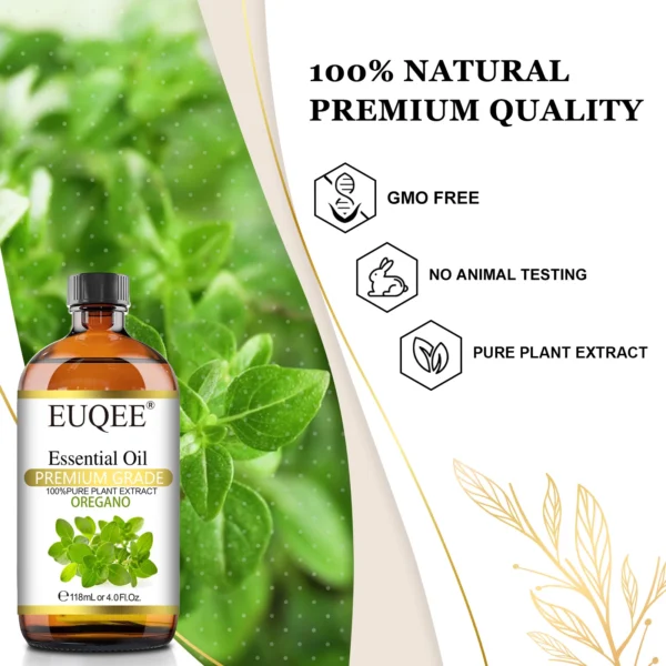 EUQEE 118ML Oregano Jasmine Lavender Essential Oil For Humidifier Diffuser Eucalyptus Aroma Oils For DIY Soap Candle - Image 3