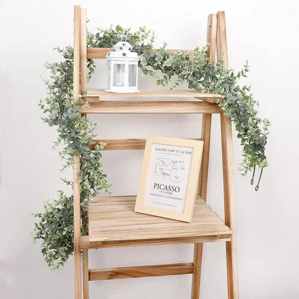 180cm Artificial Eucalyptus Garland Rattan for Wreaths DIY Wedding Decorations Arch Wall Backdrop Green Hanging Vine Fake Plants - Image 2